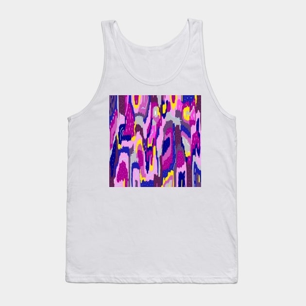 Funky Colorful Abstract Painting Tank Top by DanielleGensler
